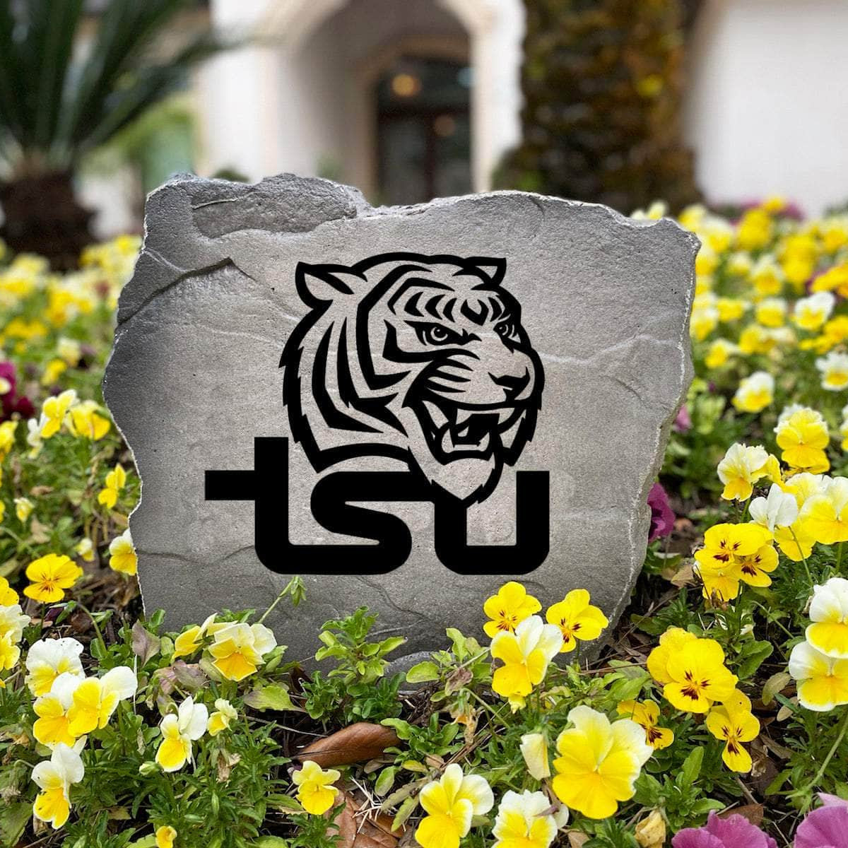 Decorative Tennessee State Tigers garden marker displaying the official university logo, adding a bold statement to walkways, flower beds, and outdoor living spaces.