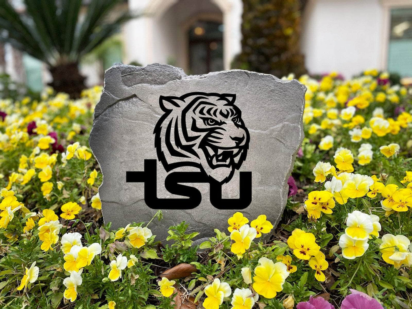 Engraved Tennessee State University rock featuring official logo.