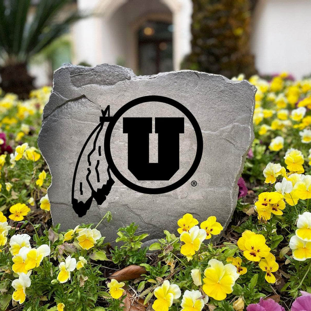 Premium University of Utah garden monument featuring precision engraving that brings authentic Utes spirit to any residential outdoor setting.