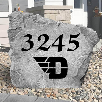 Officially licensed Dayton Flyers address plaque crafted from durable concrete, combining elegant home identification with lasting university pride.