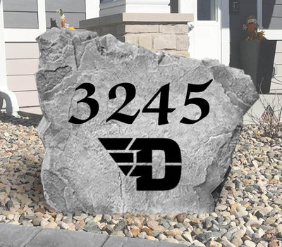 Custom Dayton Flyers address stone for home or garden.