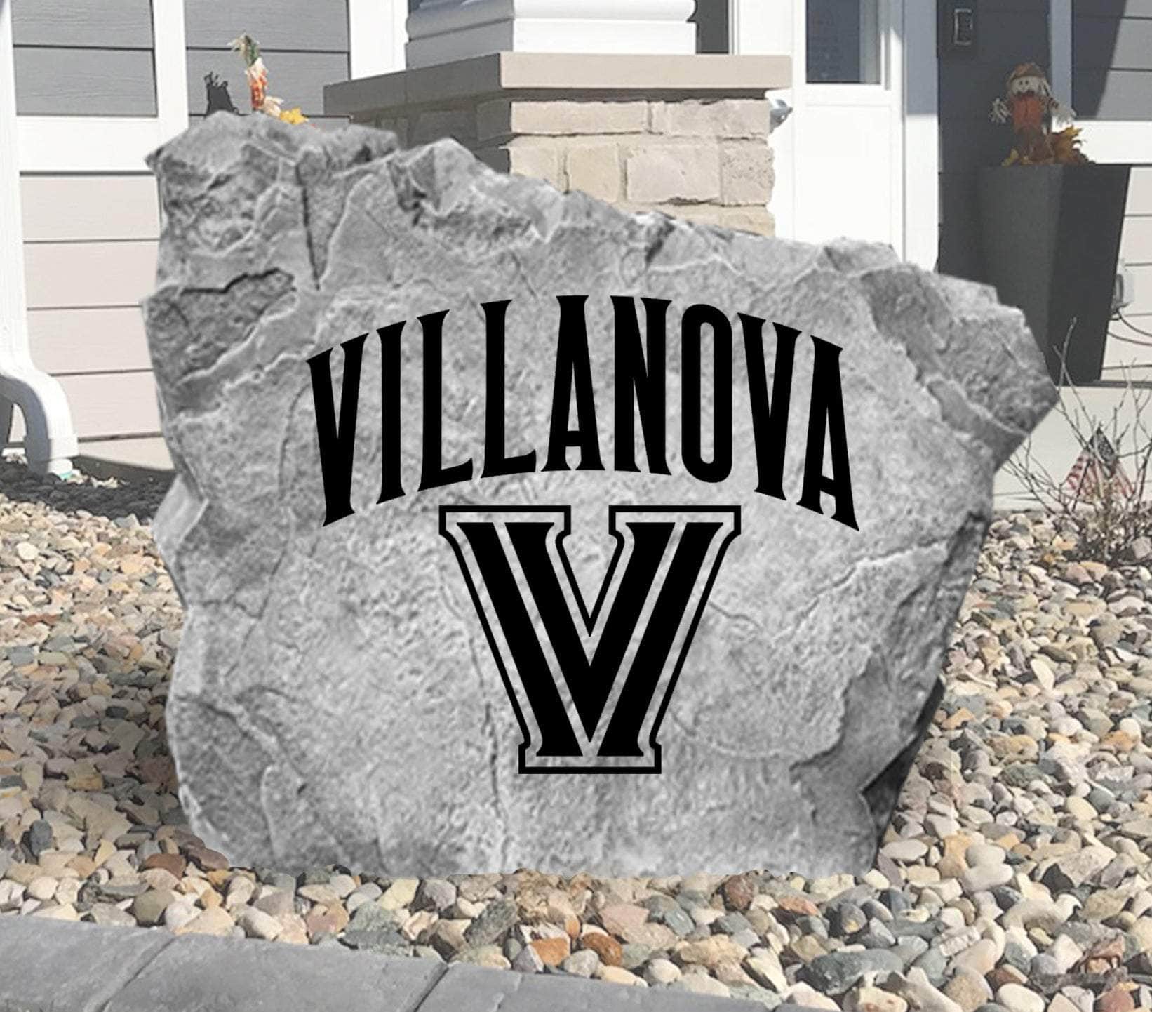 Celebrate your favorite college team with a Villanova University Logo Stone showcasing officially licensed Wildcats artwork. Perfect for flower beds, outdoor living spaces, porches, and landscaped yards.
