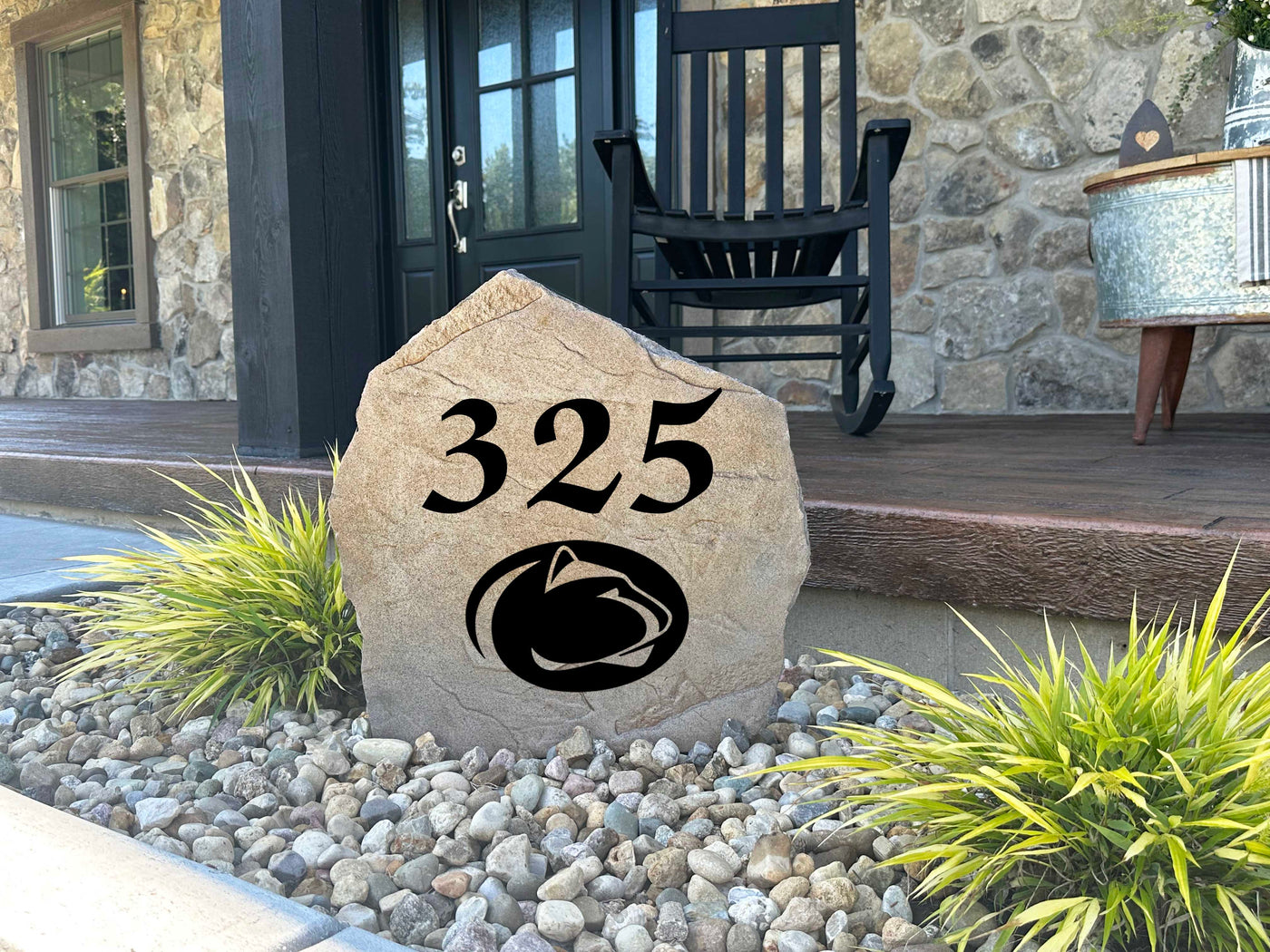 Penn State Nittany Lions engraved house number marker