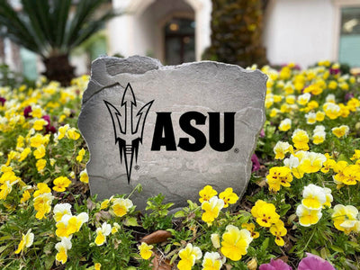 Arizona State University logo stone for yard or garden display
