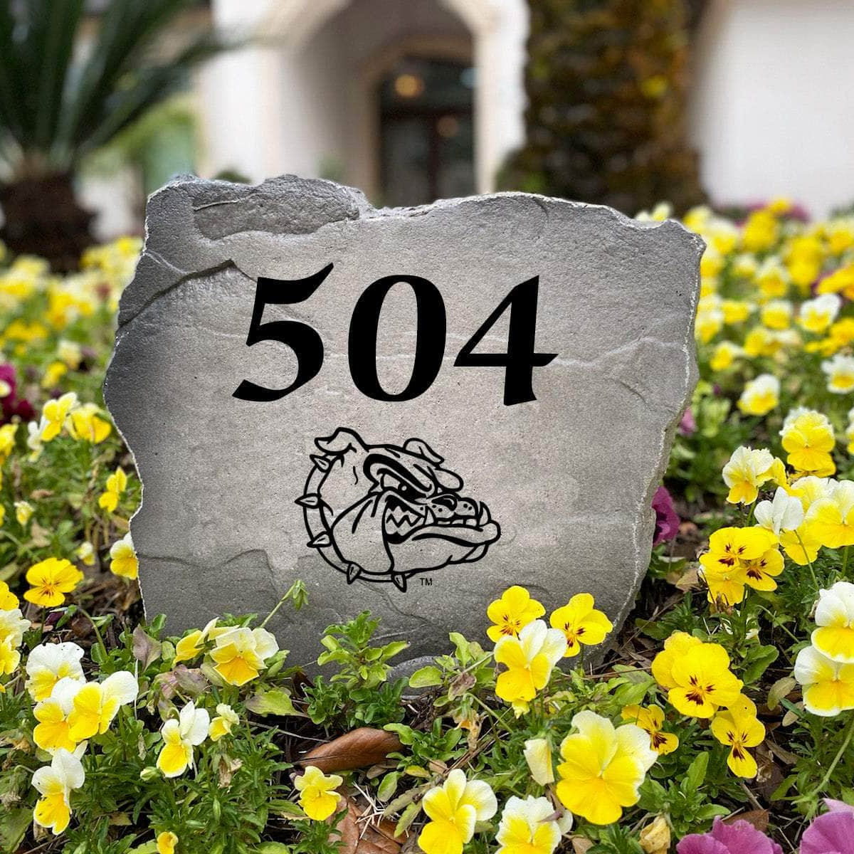 Premium Gonzaga University address monument personalized with your home's numbers, perfect for alumni, students, and dedicated Bulldogs fans.