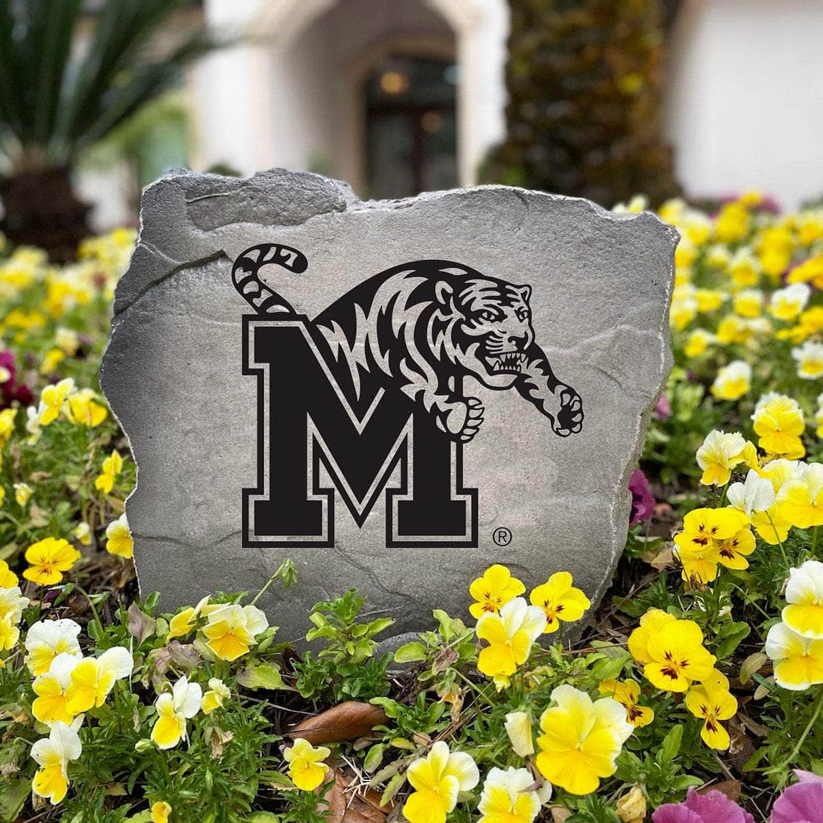 Premium University of Memphis garden monument celebrating Tigers tradition with expertly engraved craftsmanship designed for lasting outdoor beauty.