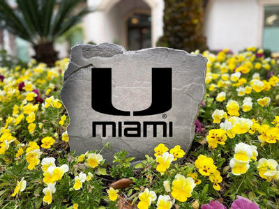 Miami logo stone sign perfect for yard or entryway