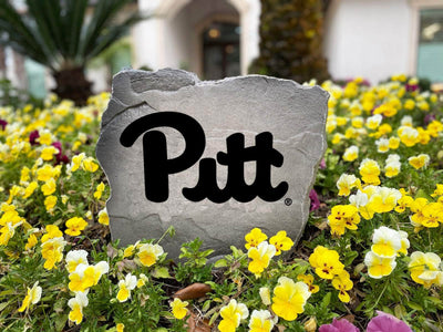 Engraved Pittsburgh Panthers stone for outdoor décor