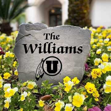 Premium University of Utah family monument combining expert engraving with authentic Utes spirit to create a distinctive landscape focal point.
