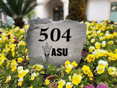 Arizona State University address stone for landscaping and curb appeal