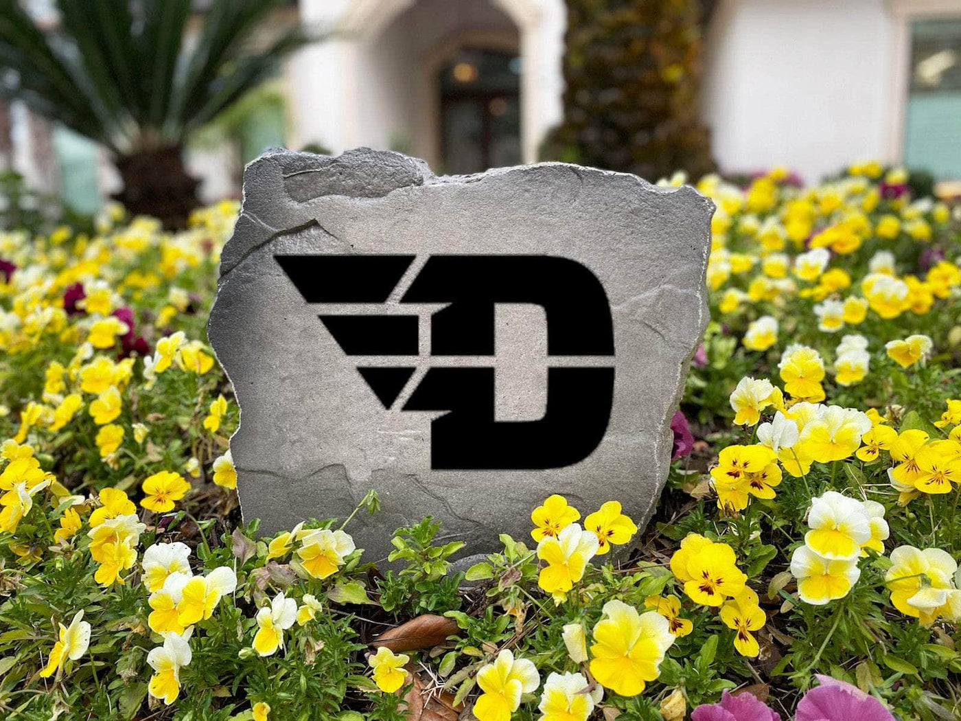 High-quality Dayton logo-themed stone for personalized outdoor decor.