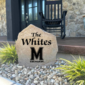 Maryland Terrapins outdoor name stone featuring precision engraving, perfect for alumni, devoted fans, and new homeowners.
