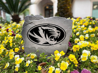 High-quality Missouri logo-themed stone for personalized outdoor decor.