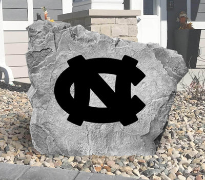 Durable decorative rock featuring UNC sports logo