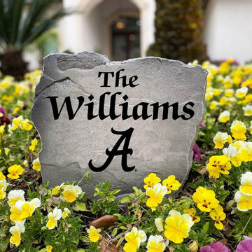 Engraved Crimson Tide family name monument celebrating your Alabama tradition with weather-resistant craftsmanship built to last for years.