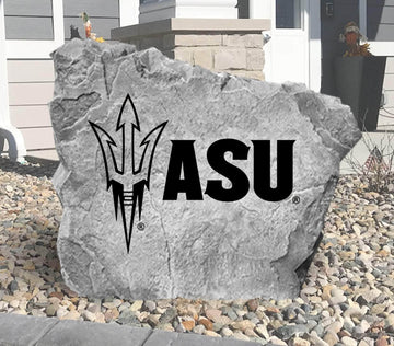 Celebrate your favorite college team with an Arizona State University Logo Stone showcasing officially licensed Sun Devils artwork. Perfect for flower beds, outdoor living spaces, porches, and landscaped yards.