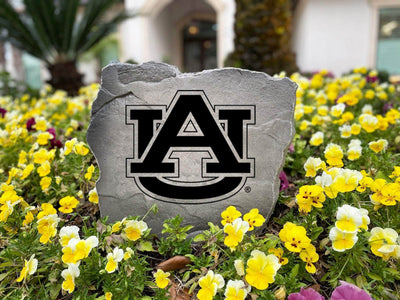 Decorative Auburn Tigers logo stone for home entryway