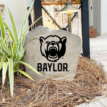 Engraved Baylor University Bear Logo Stone featuring the classic Baylor Bears mascot, bringing collegiate pride and timeless style to front yard landscapes, walkways, and outdoor living spaces.