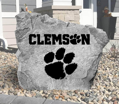 Custom Clemson Tigers logo rock for landscaping décor