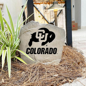 Engraved University of Colorado Logo Stone featuring the classic Colorado Buffaloes emblem, bringing collegiate pride and timeless style to walkways, landscape beds, patios, and outdoor living spaces.