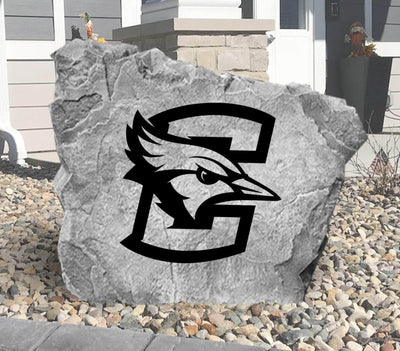 Custom engraved Creighton logo rock for alumni and fans