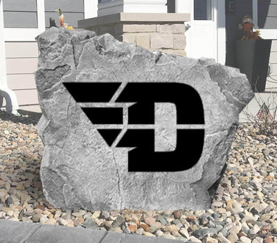 Engraved Dayton logo stone, perfect as a unique outdoor sign or gift.