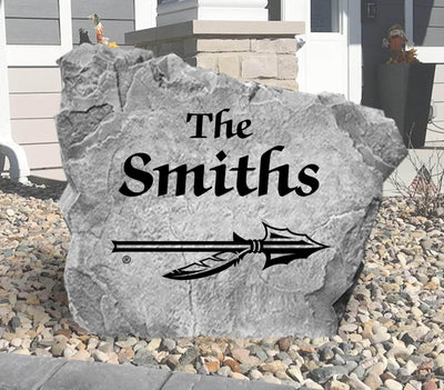 Custom FSU name rock for home landscaping décor