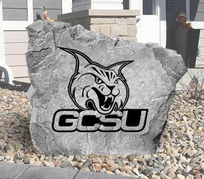 Decorative Georgia College logo stone for home landscaping.