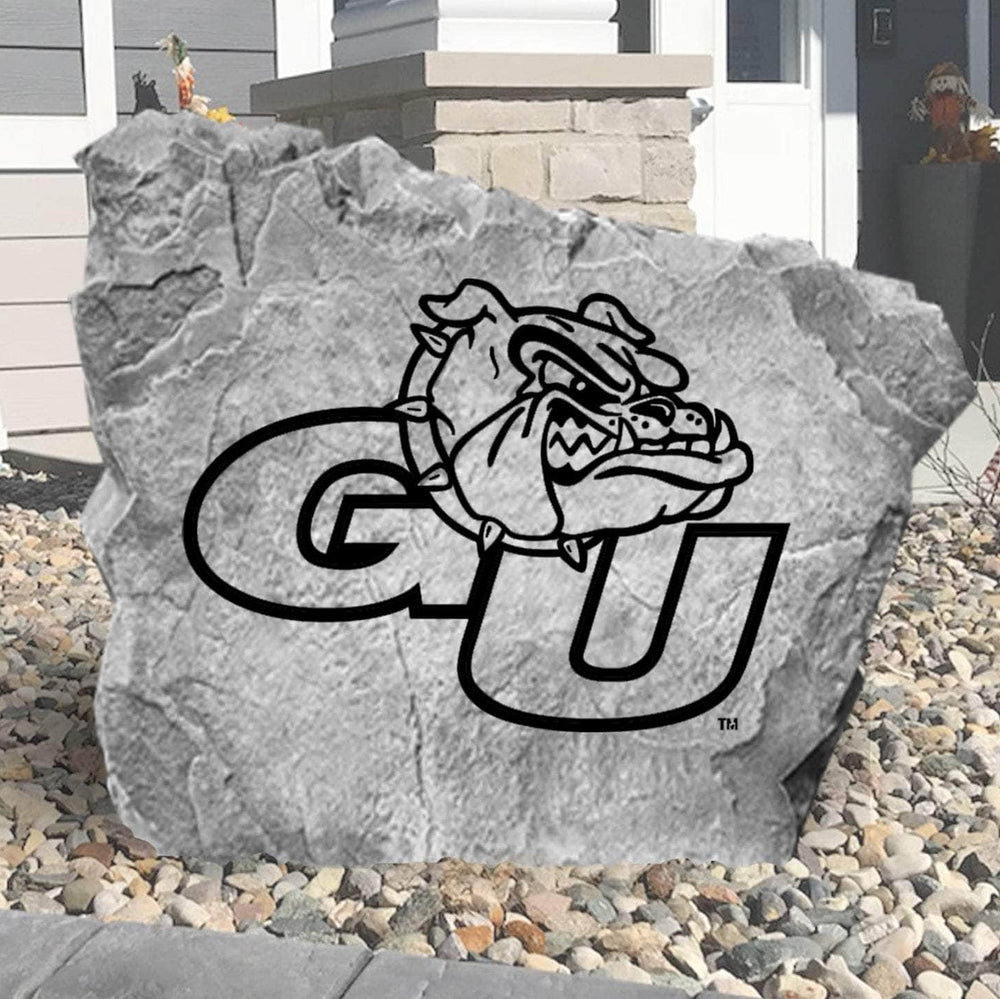 Gonzaga Bulldogs concrete logo plaque crafted from durable concrete, showcasing school pride with timeless outdoor style and premium craftsmanship.