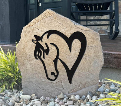 Personalized Horse Love rock for farm, ranch, or garden landscaping