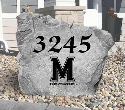 Engraved Maryland address stone, perfect as a unique outdoor sign or gift.