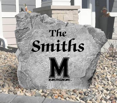 Engraved Maryland-themed name stone, ideal for unique home display.