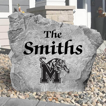 Officially licensed Memphis Tigers custom name plaque crafted from premium concrete to showcase your family and school pride for years to come.