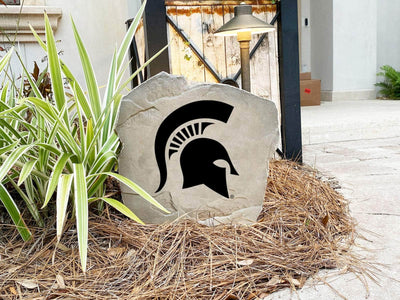Michigan State University logo stone for outdoor home display
