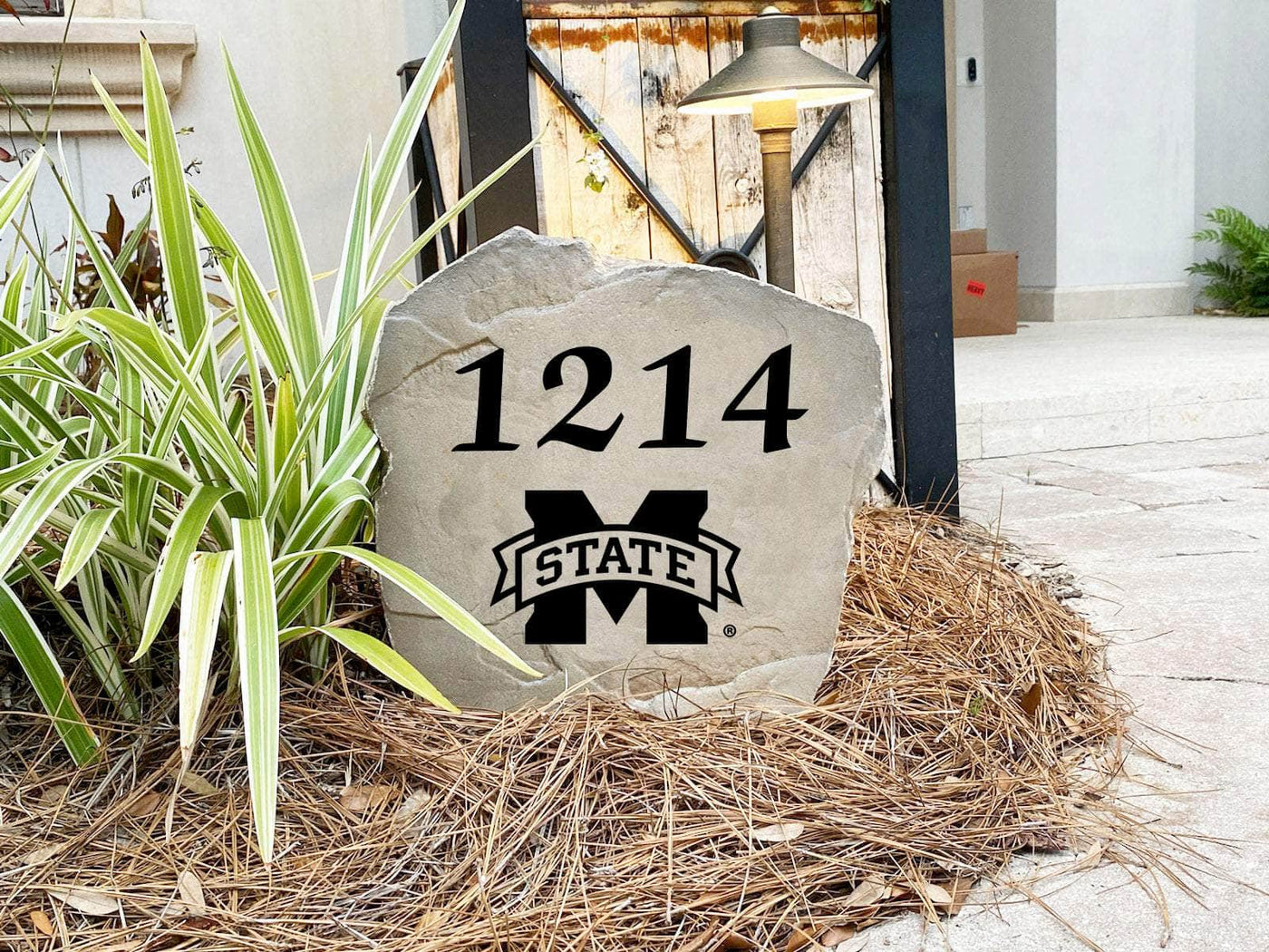 Personalized Mississippi State address marker stone for fans