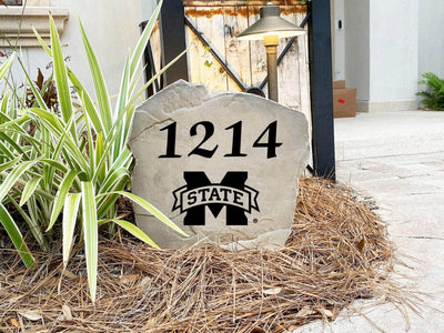 Personalized Mississippi State address marker stone for fans