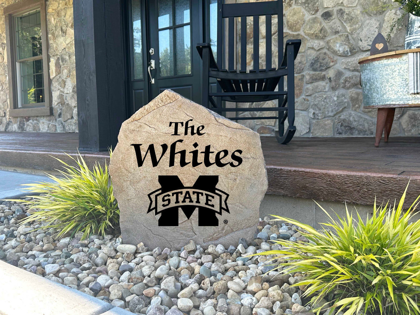 Personalized Mississippi State University name marker stone