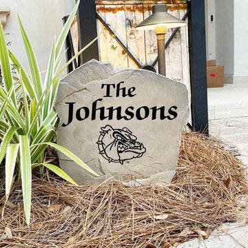 Custom Gonzaga University name marker designed to celebrate Bulldogs pride while enhancing gardens, patios, walkways, and front entryways.