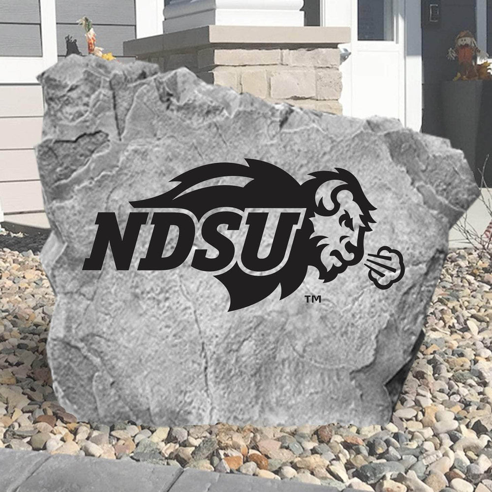 North Dakota State Bison concrete logo plaque crafted to showcase unwavering school pride in patios, flower beds, entryways, and backyard gathering spaces.