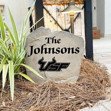 Handcrafted in the USA, this University of South Florida Name Stone features officially licensed collegiate artwork with deep precision engraving. Available in Sandstone and Greystone finishes for lasting outdoor durability.