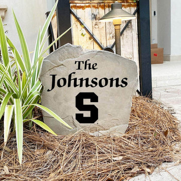 Custom Syracuse University name marker designed to celebrate Orange pride while enhancing gardens, patios, walkways, and welcoming entryways.