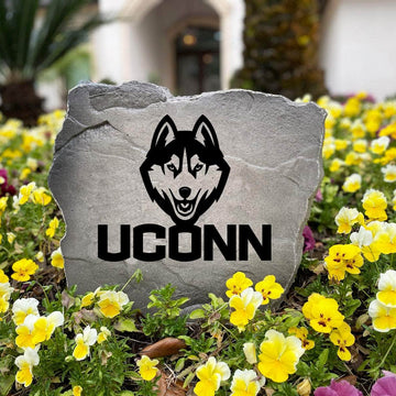 Premium University of Connecticut garden monument celebrating Huskies tradition with precision engraving that enhances any residential landscape.