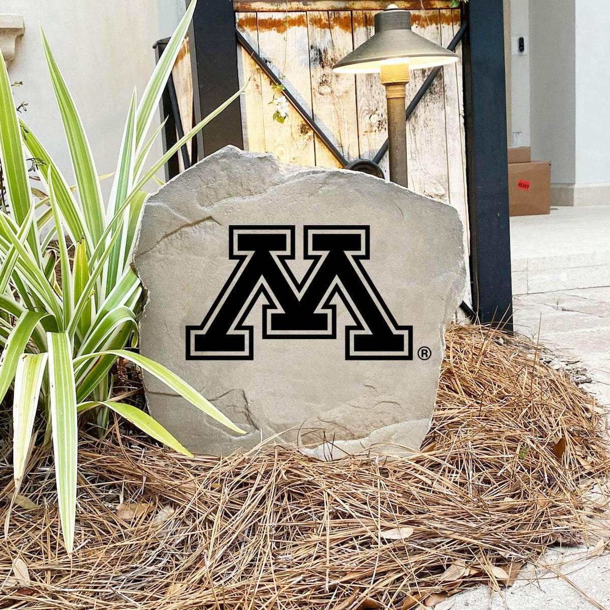 University of Minnesota outdoor logo marker built from durable concrete, creating a timeless landscape tribute for alumni and devoted Gophers fans.