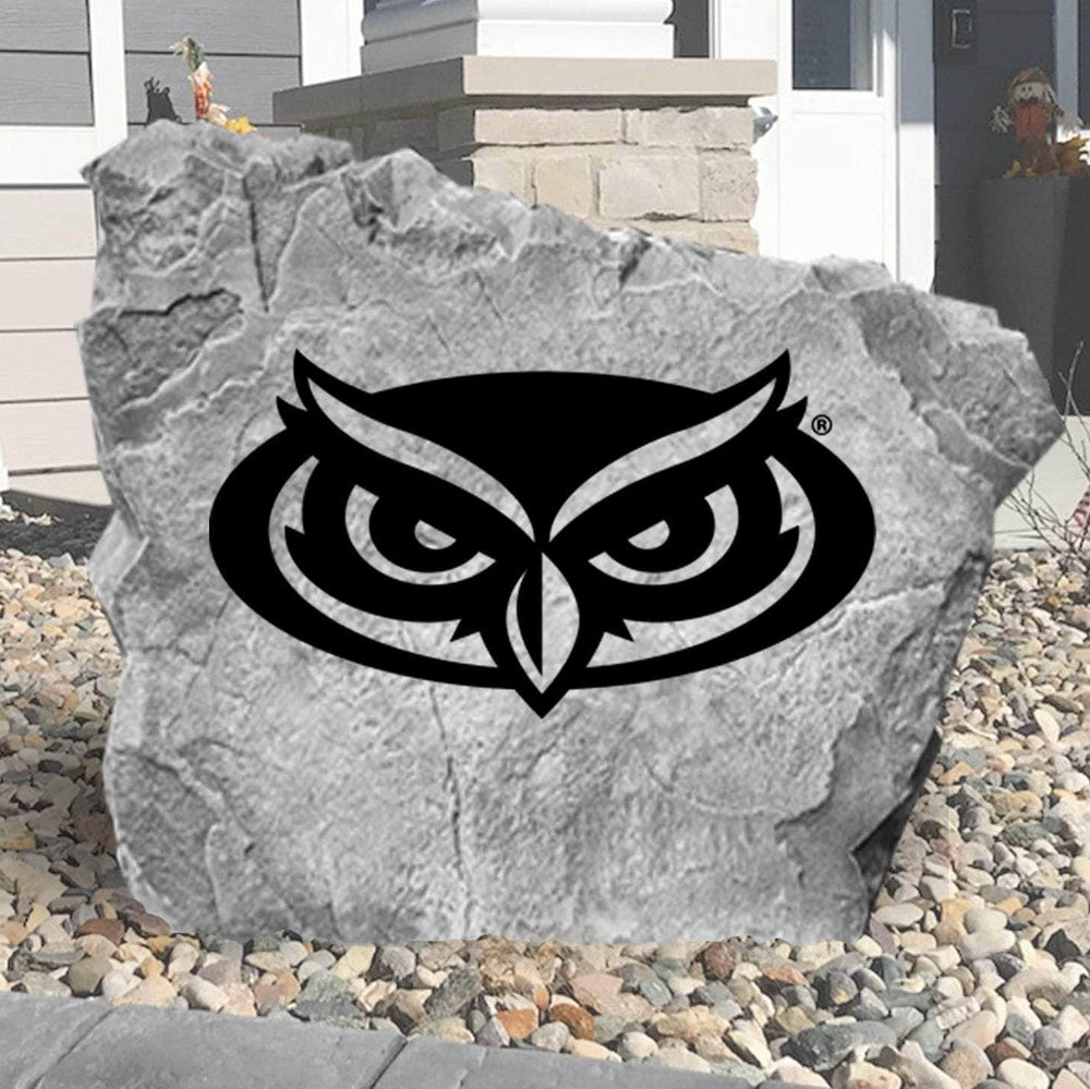 Florida Atlantic Owls concrete logo plaque crafted from durable concrete, showcasing school pride with timeless outdoor style and premium craftsmanship.