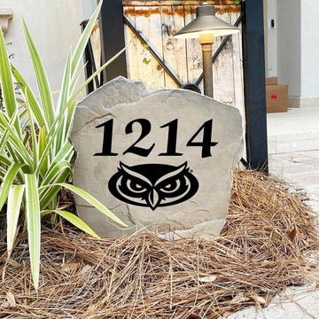 Custom Florida Atlantic University house number marker designed to showcase your Owls spirit while enhancing gardens, walkways, driveways, and front landscapes.