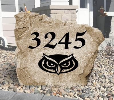 Florida Atlantic University engraved address stone for landscaping