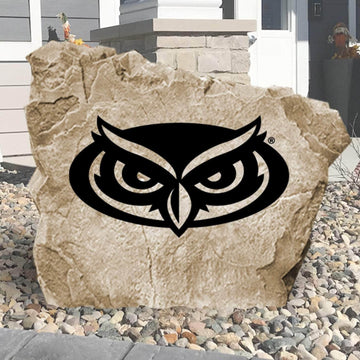 Officially licensed Florida Atlantic University logo stone featuring the iconic Owls emblem as a striking centerpiece for gardens, patios, and landscaped entryways.