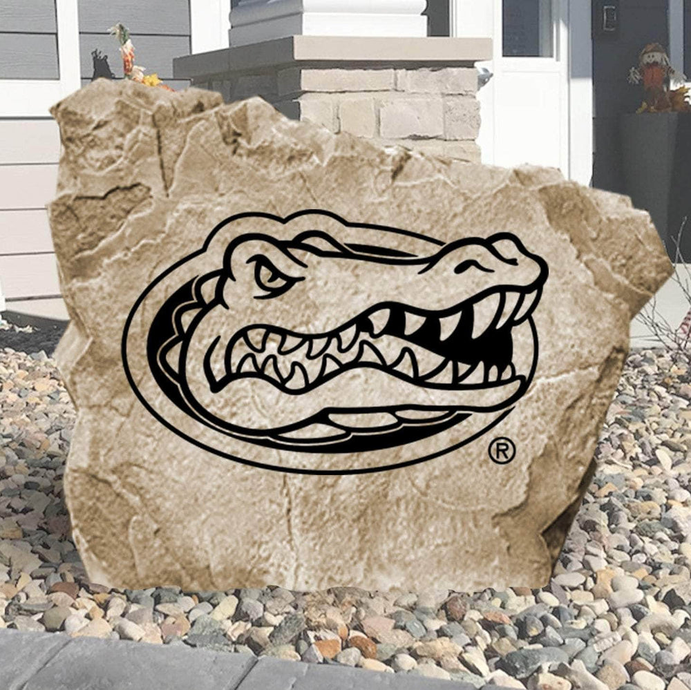 Officially licensed Florida Gators logo stone featuring the iconic Gators emblem as a bold focal point for gardens, patios, and landscaped entryways.