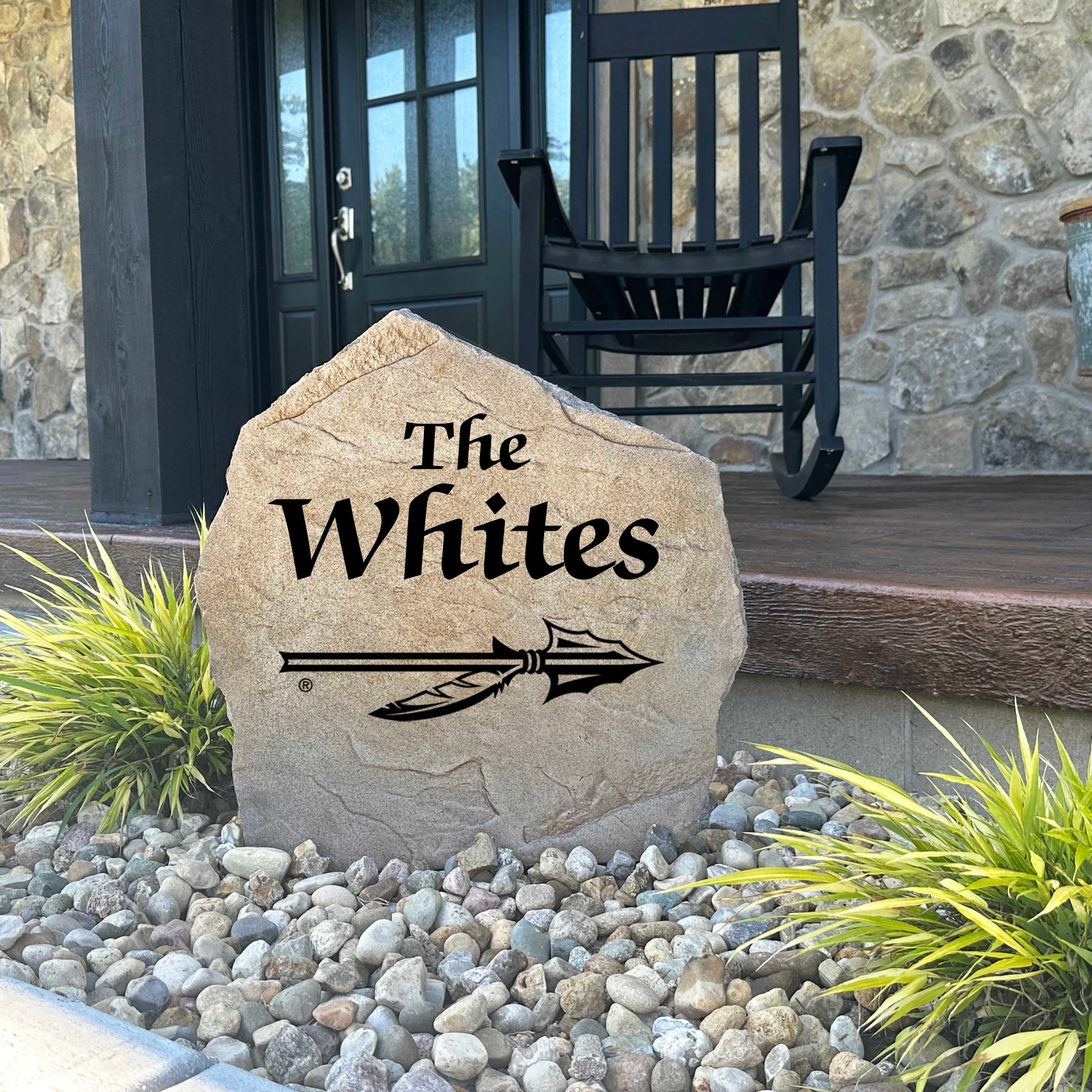Weather-resistant Florida State landscape name stone personalized with your family name, making a lasting outdoor accent for alumni, graduates, and loyal Seminoles supporters.