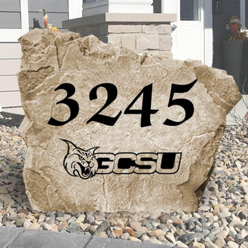 Officially licensed Tennessee State University logo stone featuring the renowned Tigers emblem, perfect for enhancing gardens, patios, and front yard landscapes.